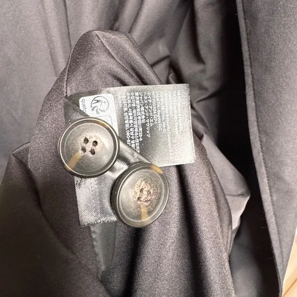 NWOT H&M Double Breasted Plus Size Trench Coat XXL Belt Unisex Utility Black - Picture 10 of 11